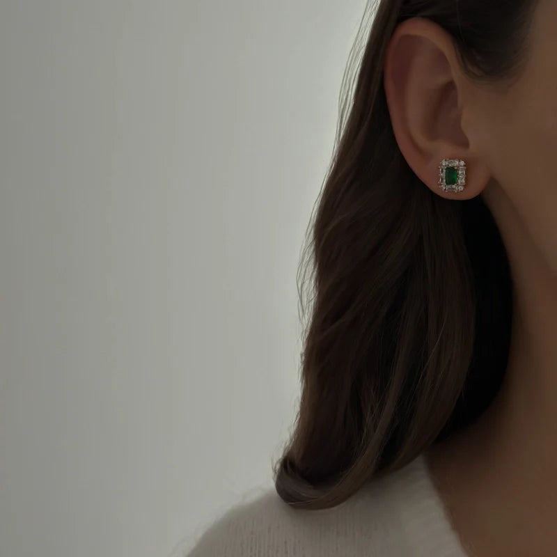 Kolczyki sztyfty Clarissa Szmaragd