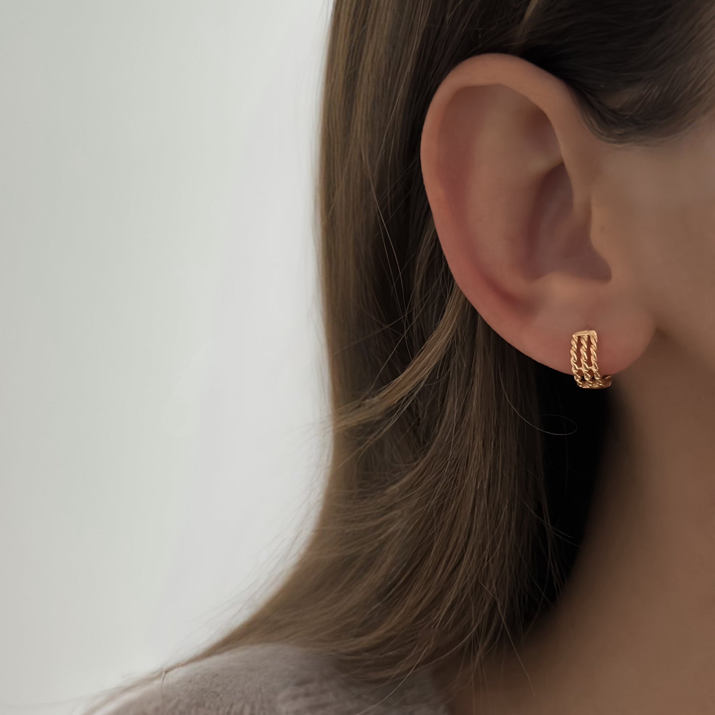 Kolczyki koła Triple Skręt