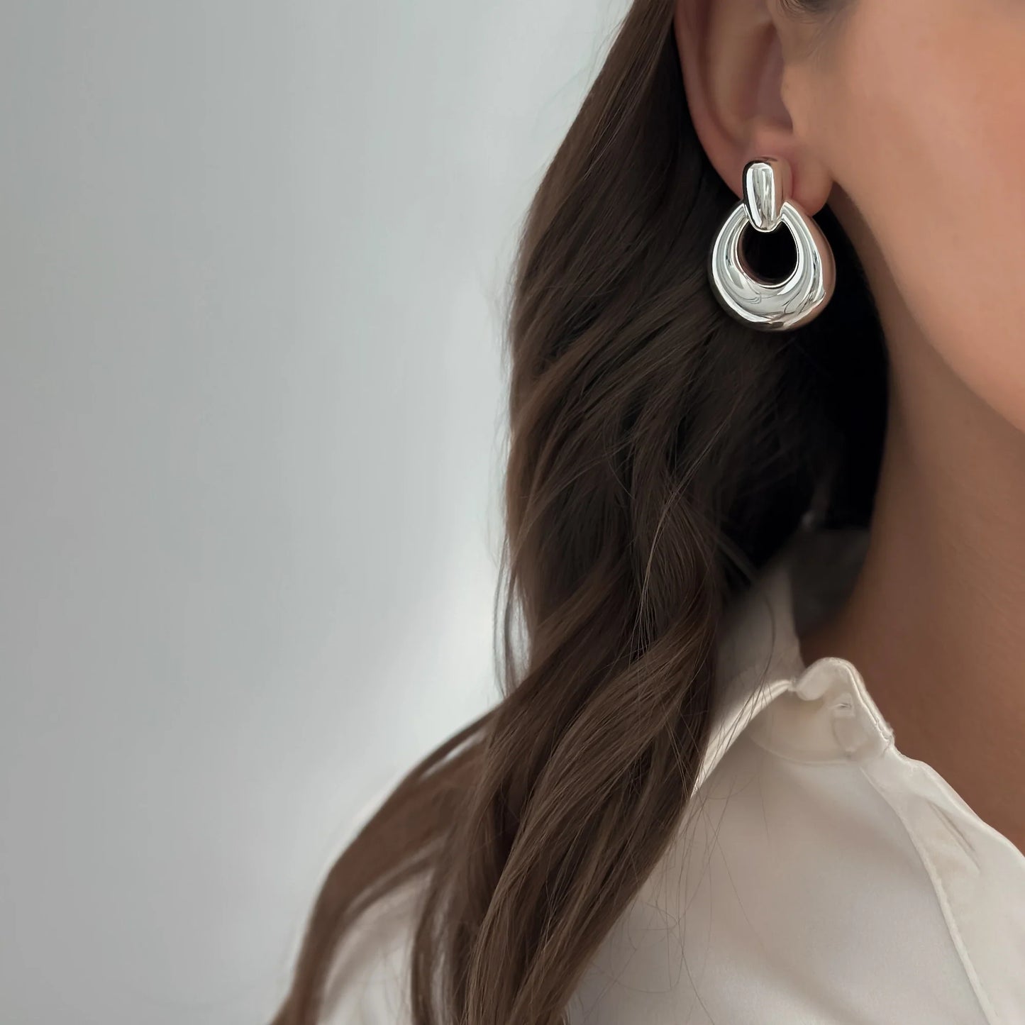 Kolczyki sztyfty Kropla – srebro