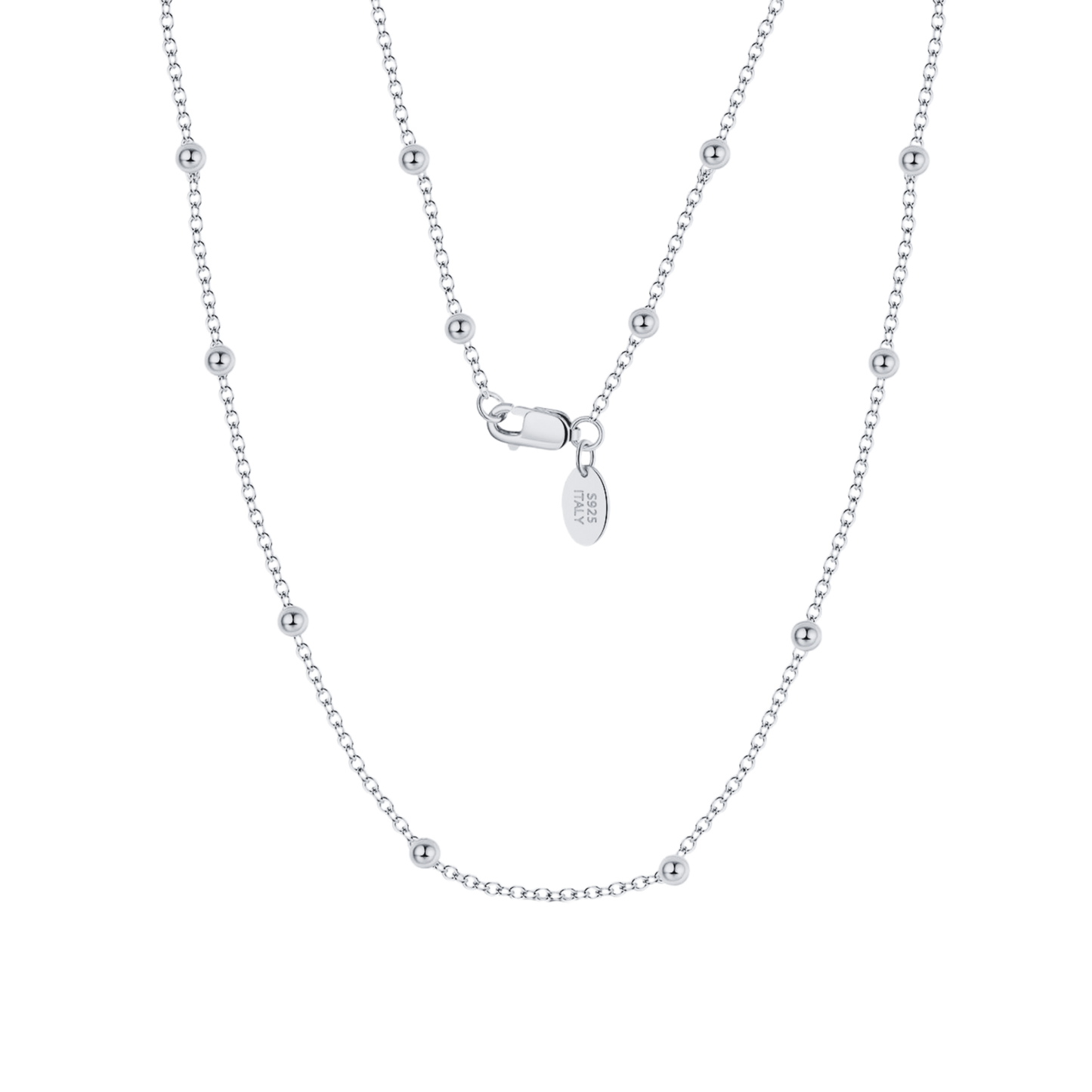 Naszyjnik Damski Kulki Srebrny 925 | 0,012 kg Elegancja i Regulowana Długość 1