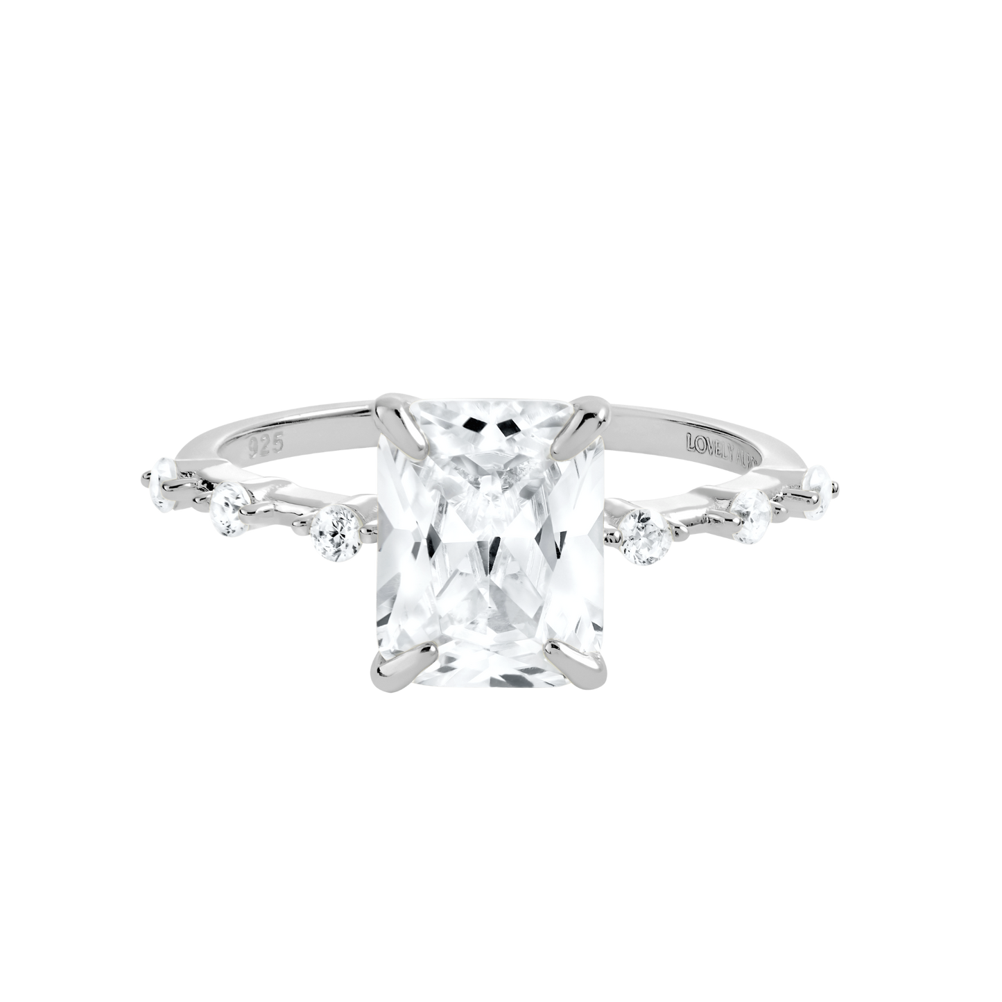 Srebrny Pierścionek 925 Z Cyrkonią 5A | Elegancki Design 0,01 kg 1