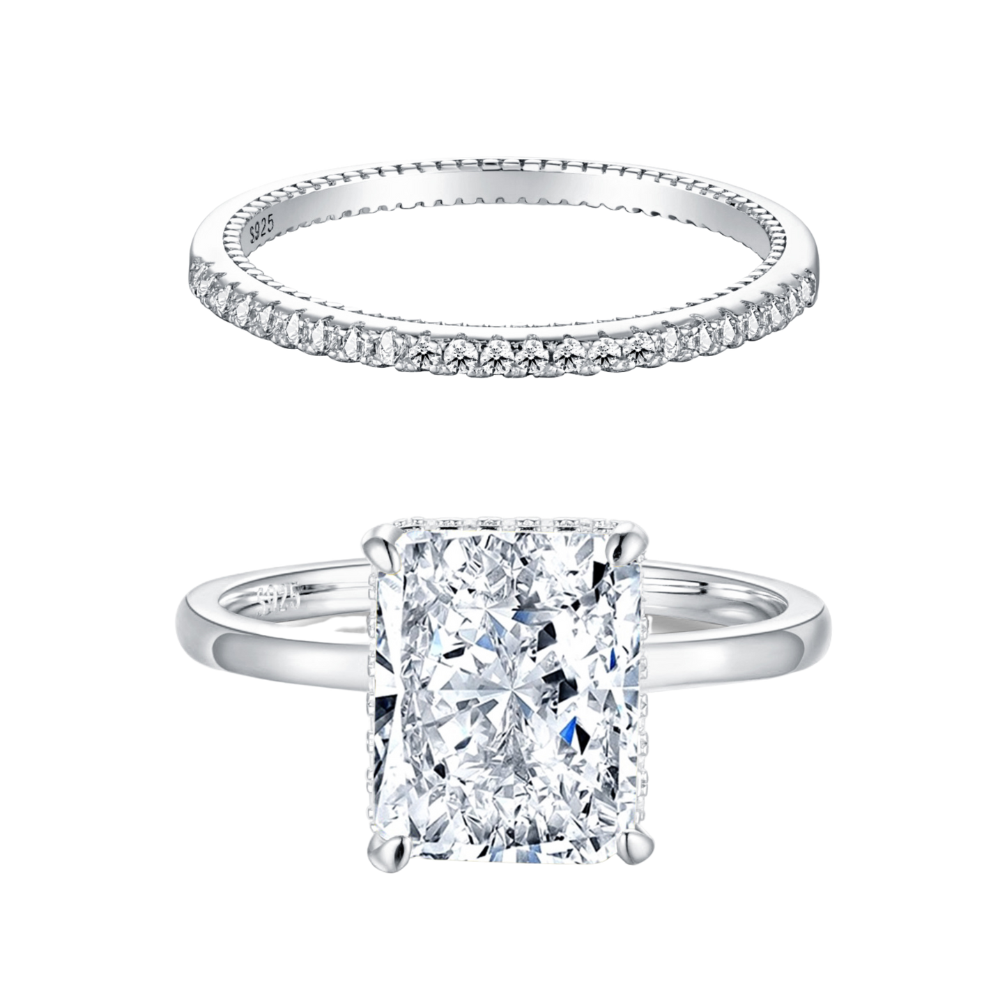 Zestaw Pierścieni Srebrnych | Eleganckie Srebro 0,02 kg & Cyrkonia 8A 0