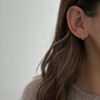 Kolczyki koła Triple Skręt