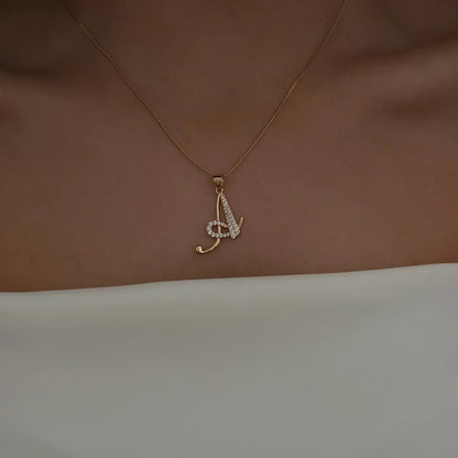 Script Letter Necklace