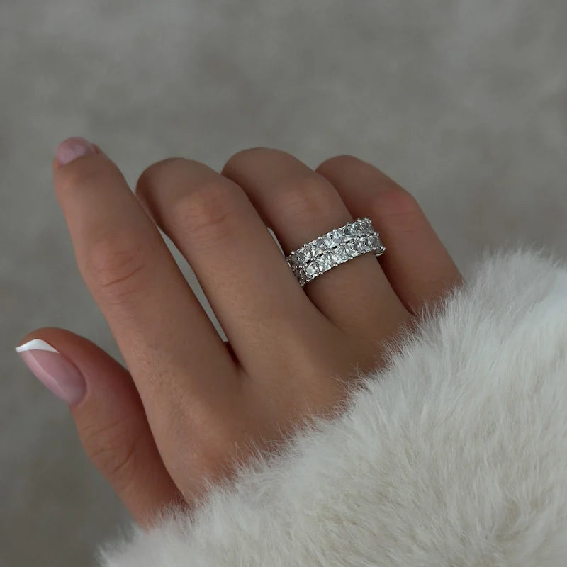 Crystal Double Band [Silver]