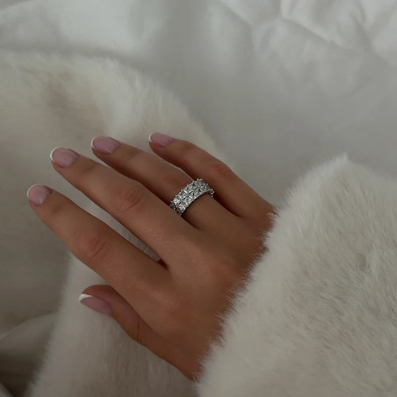 Crystal Double Band [Silver]