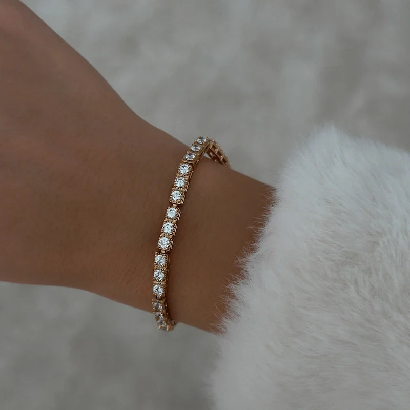 Cube Tennis Bracelet