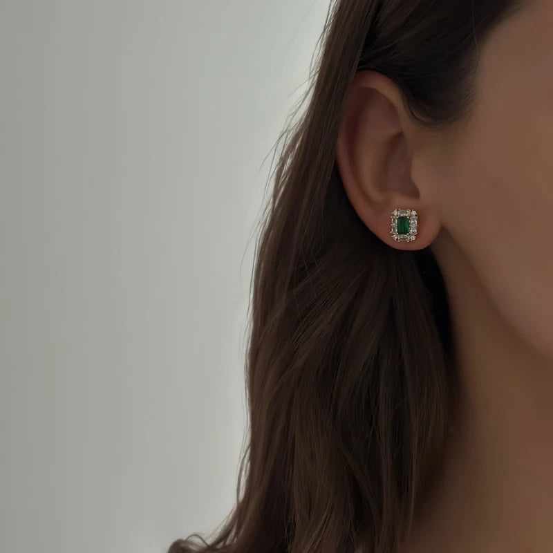 Kolczyki sztyfty Clarissa Szmaragd