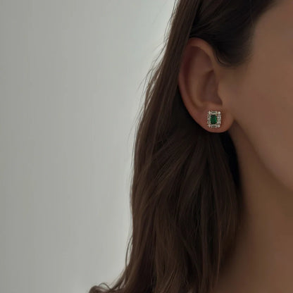Kolczyki sztyfty Clarissa Szmaragd