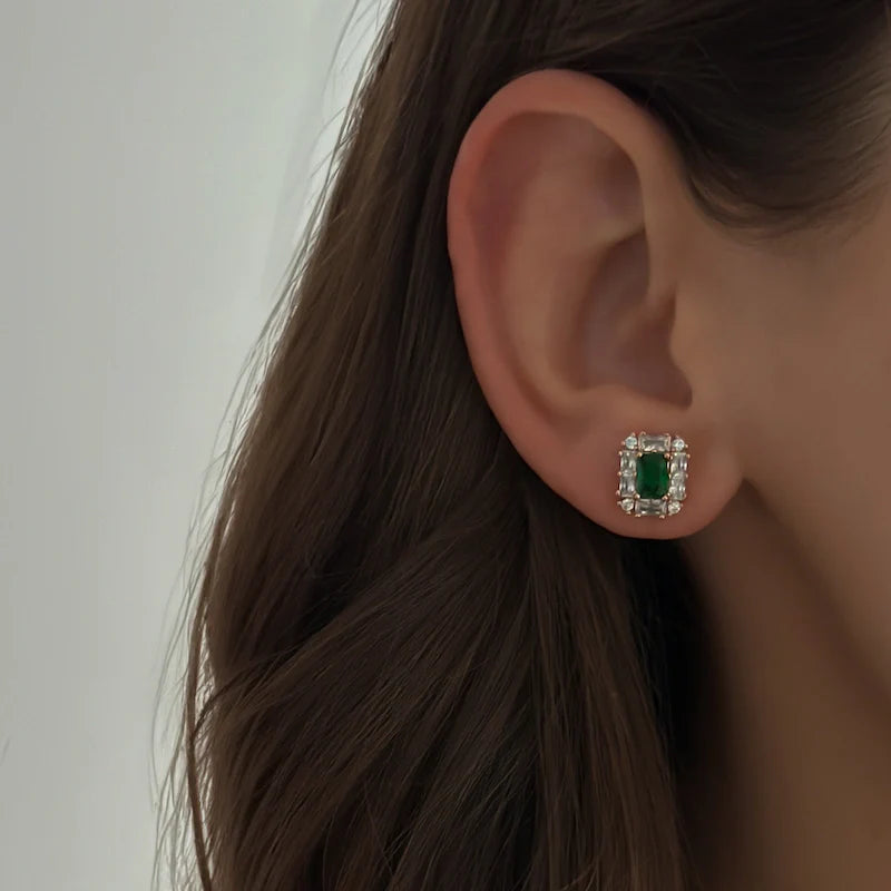 Kolczyki sztyfty Clarissa Szmaragd