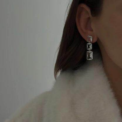 Blair Crystal Earrings [Silver]