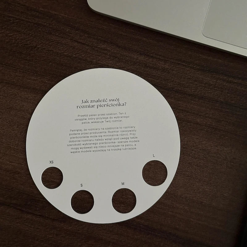 DARMOWY Szablon rozmiarów pierścionka