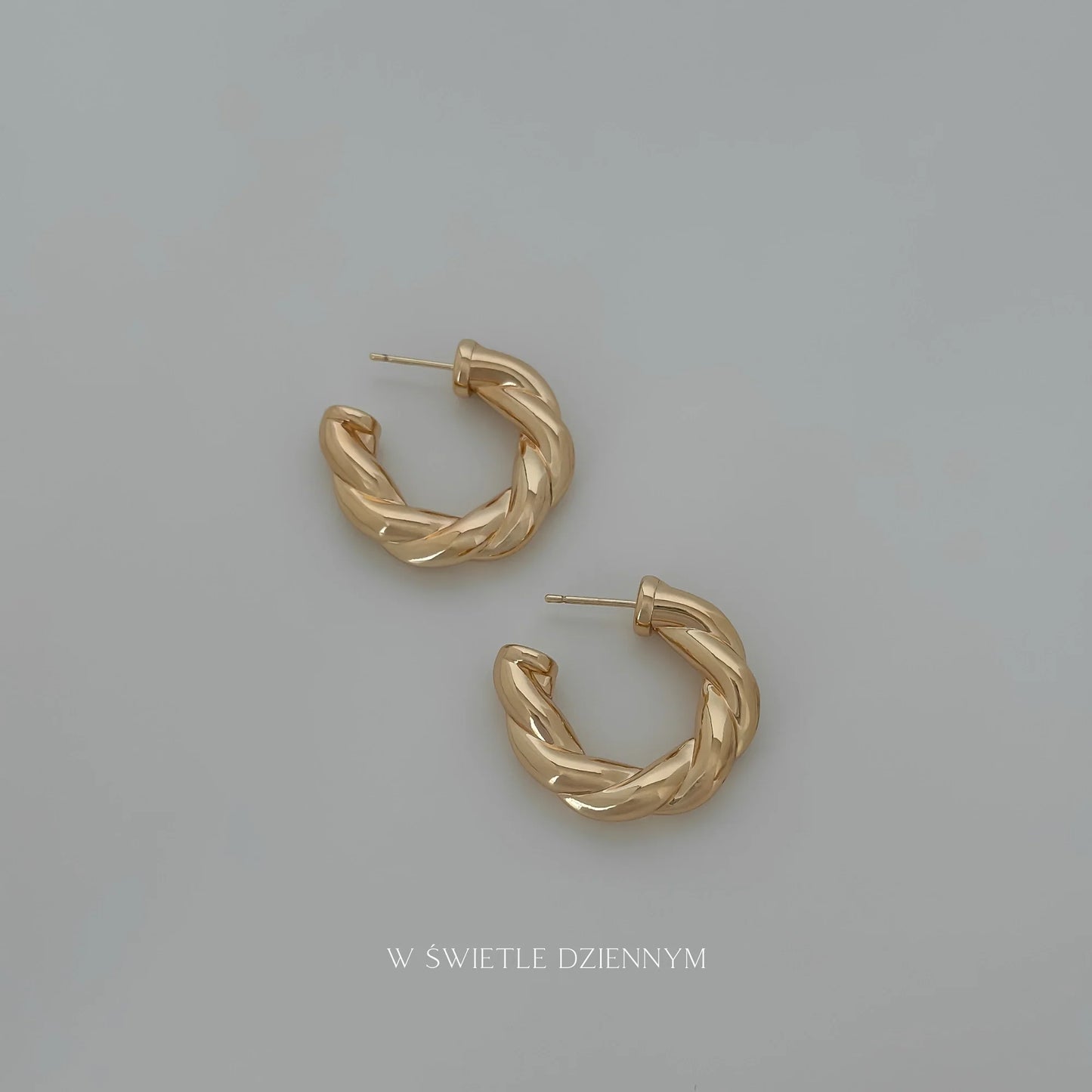 Kolczyki koła Srebrny Blask