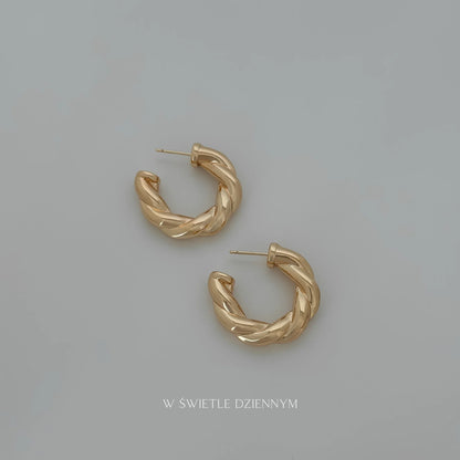 Kolczyki koła Srebrny Blask