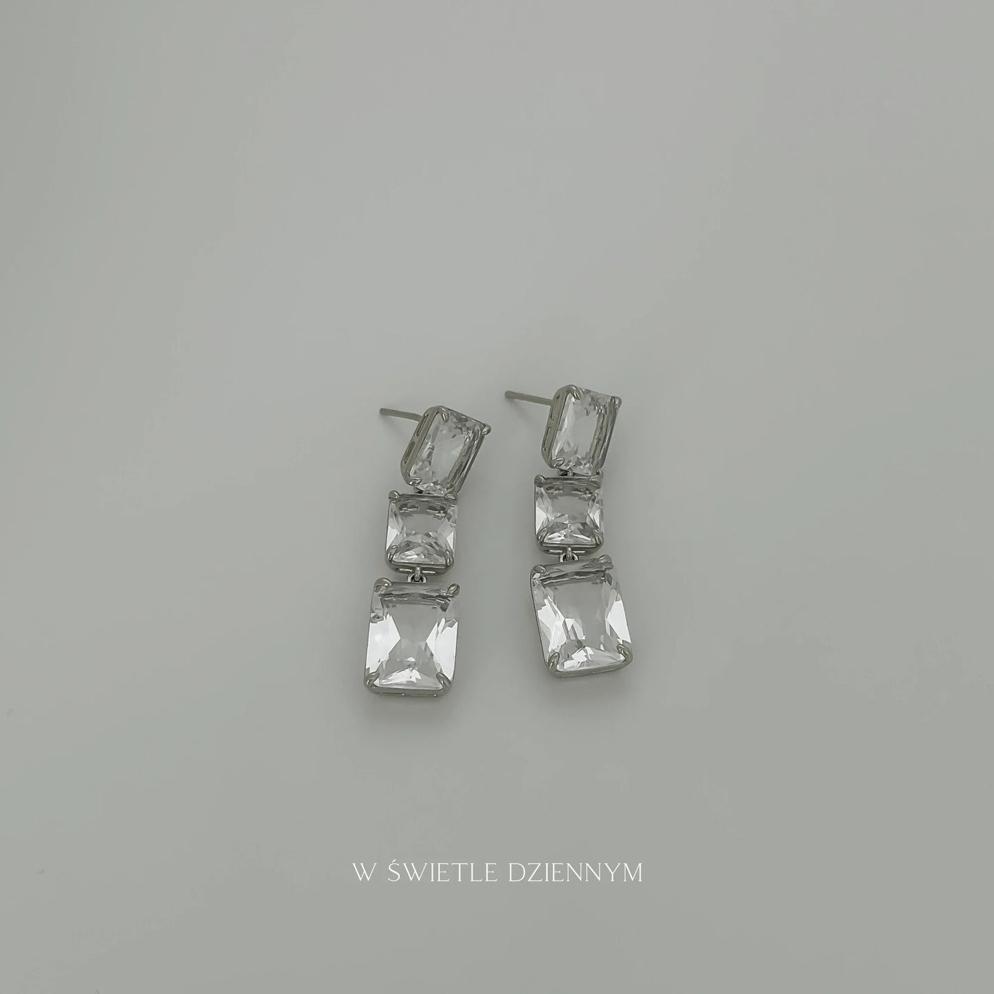 Blair Crystal Earrings [Silver]