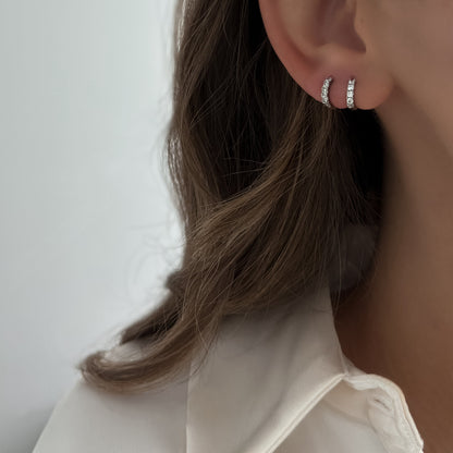 Crystal Huggies [Silver]