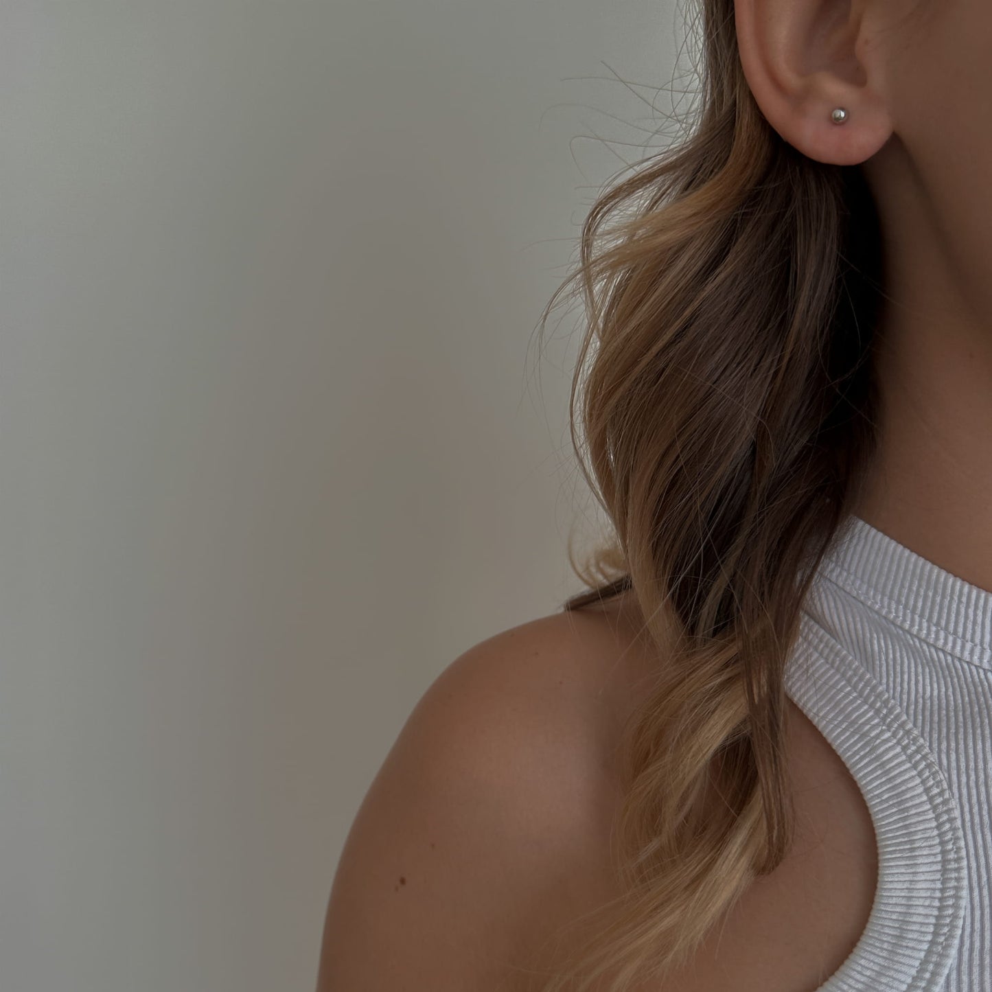 Tiny Drops Studs [Silver]