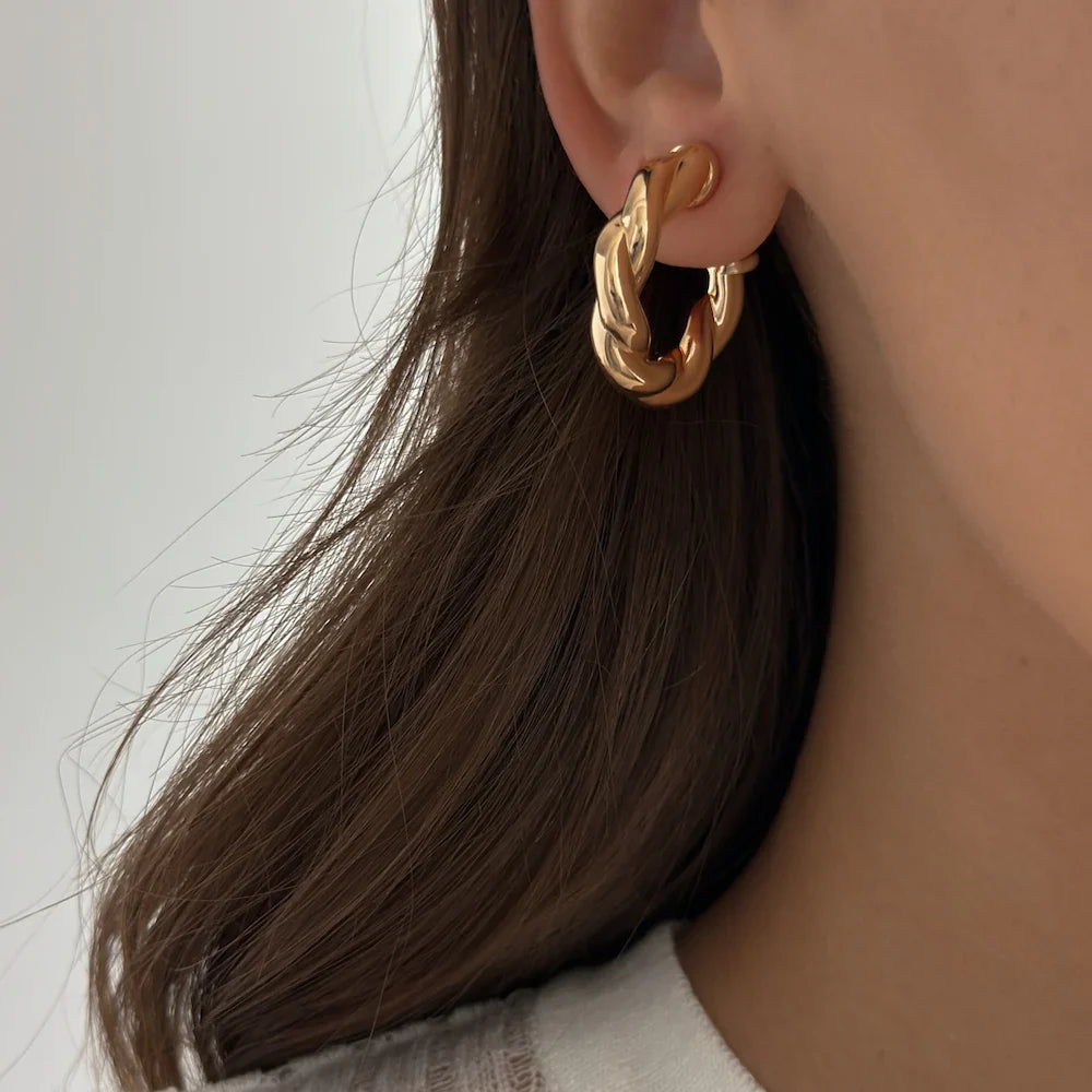 Kolczyki koła Srebrny Blask