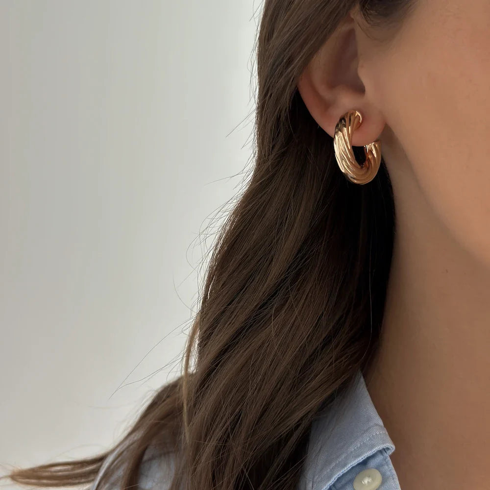 Chubby Twisted Hoops