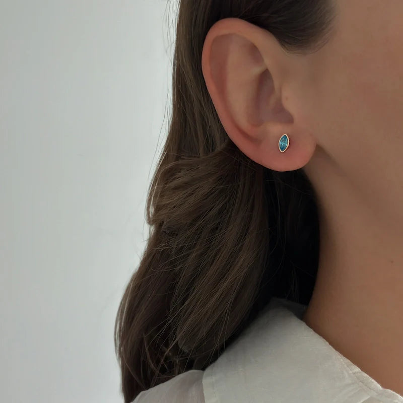 Turquoise Marquise Studs