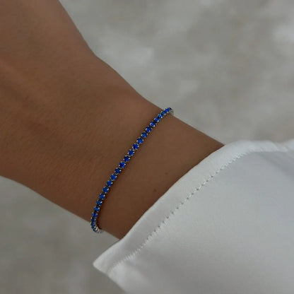 Tennis Sapphire Bracelet [Silver]