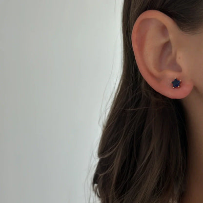 Kolczyki sztyfty Szafir Gwiazda