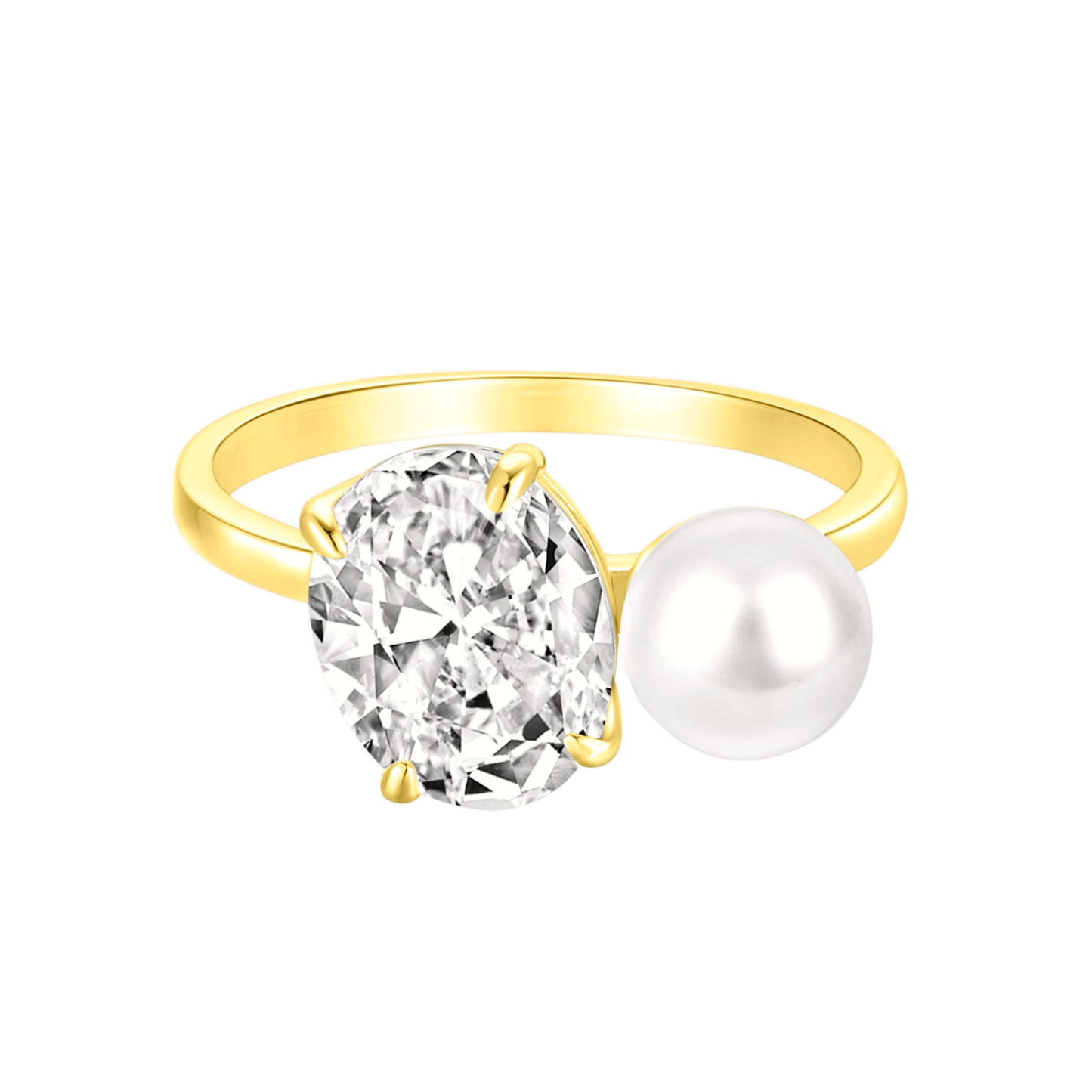 Ariana | Pierścionek Z Srebra 925 Z 18-Karatowym Złotem | 5g 0