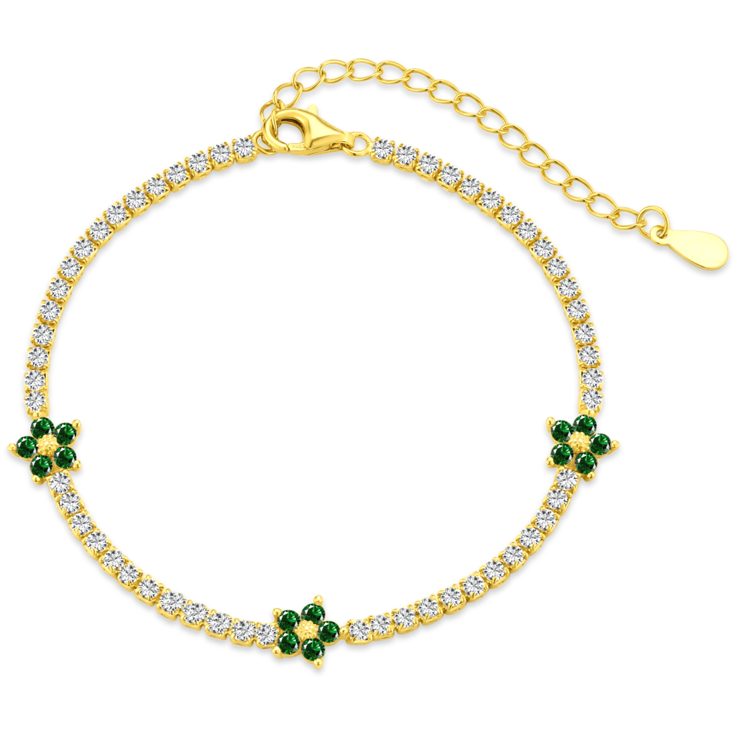 Bransoletka Kwiatowa | Srebro 925 & Cyrkonia 0.015kg 0