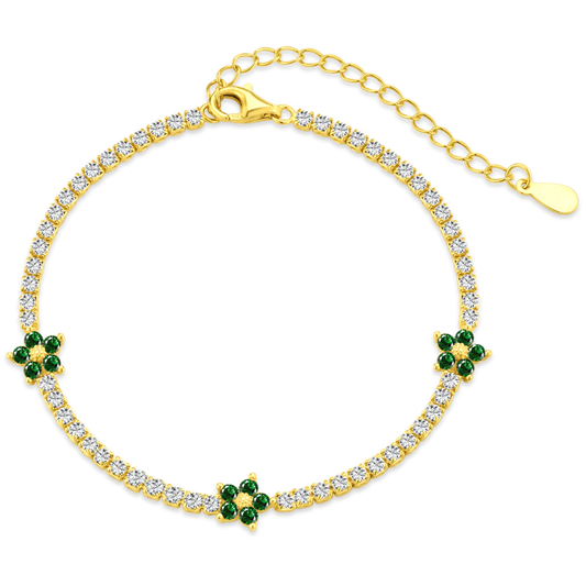 Bransoletka Kwiatowa | Srebro 925 & Cyrkonia 0.015kg 0