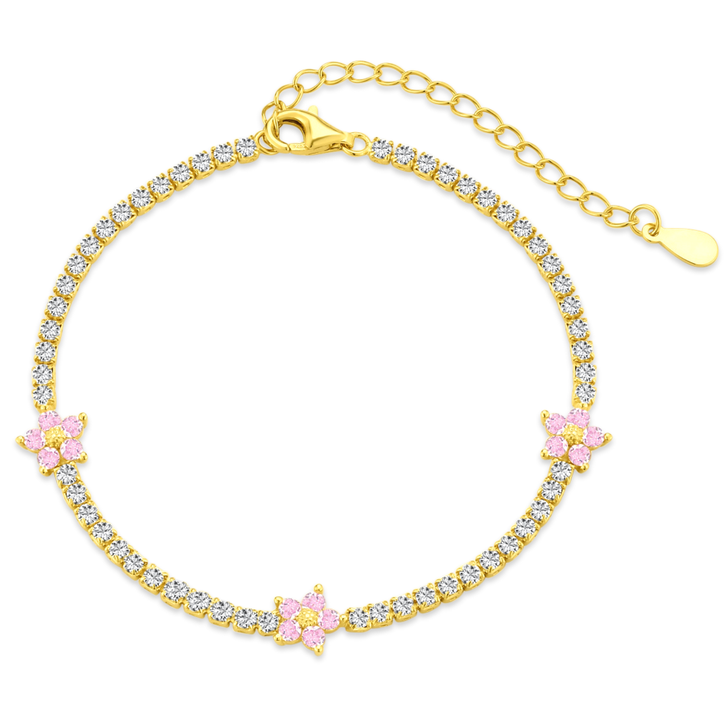 Bransoletka kwiatowa ze srebra 925 | Elegancki design 0.025kg 0