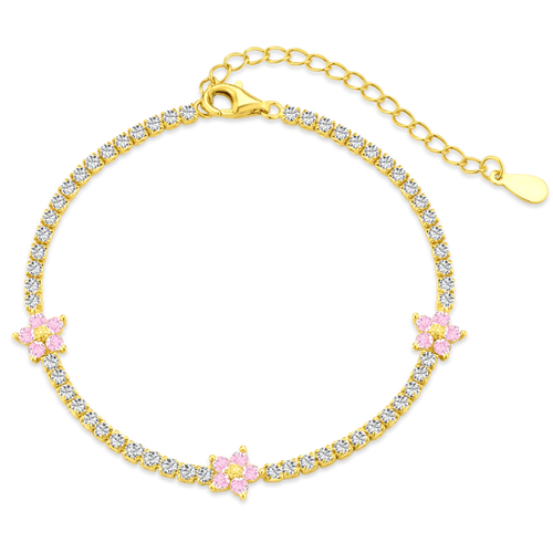 Bransoletka kwiatowa ze srebra 925 | Elegancki design 0.025kg 0