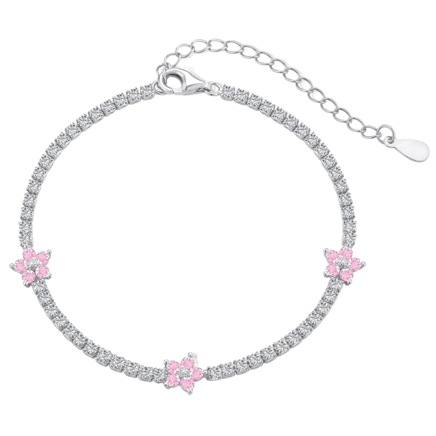 Bransoletka kwiatowa ze srebra 925 | Elegancki design 0.025kg 1