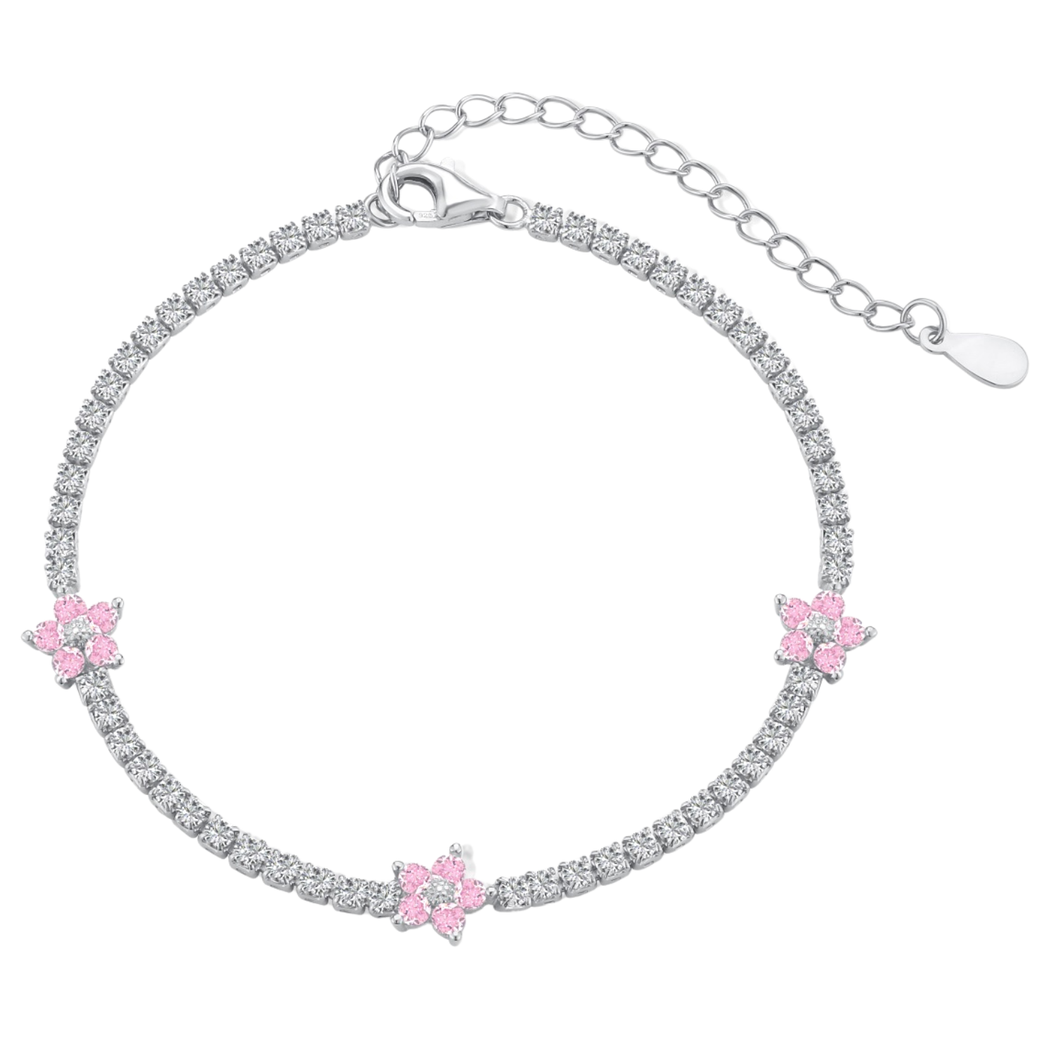 Bransoletka kwiatowa ze srebra 925 | Elegancki design 0.025kg 1