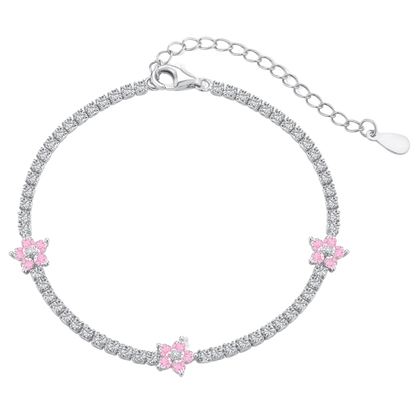 Bransoletka kwiatowa ze srebra 925 | Elegancki design 0.025kg 1