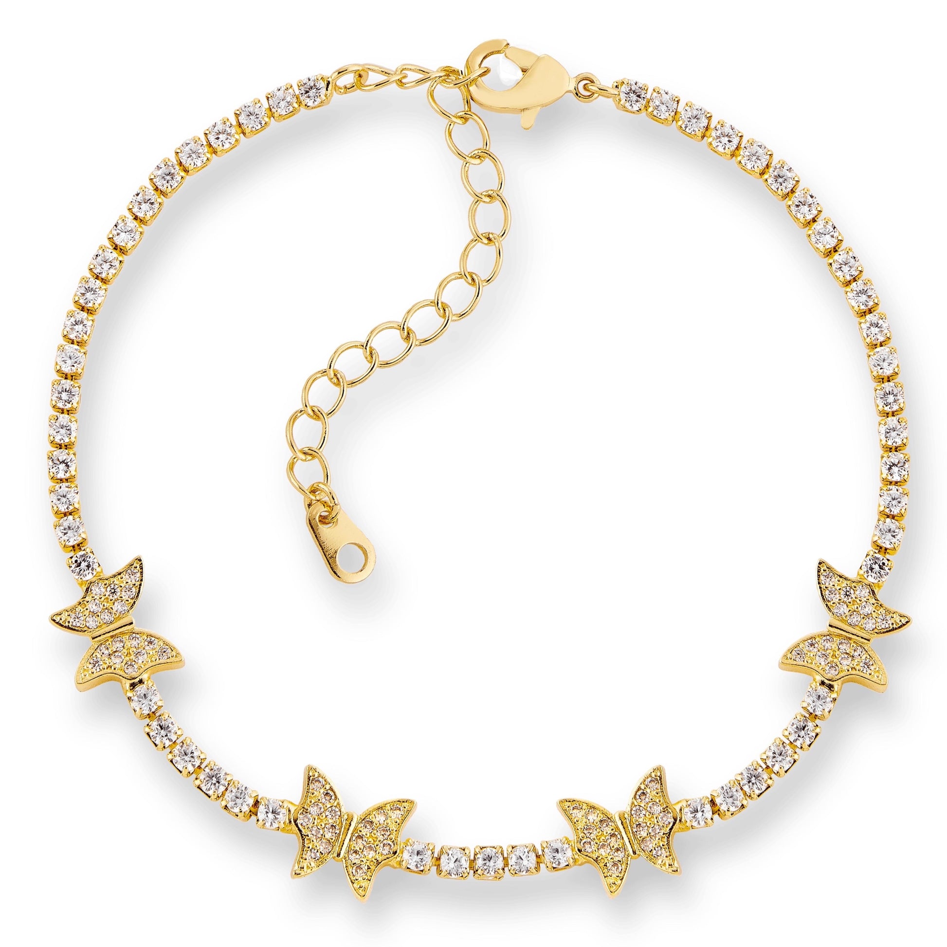 Bransoletka motylkowa | Pozłacana 18-karatowym złotem 0