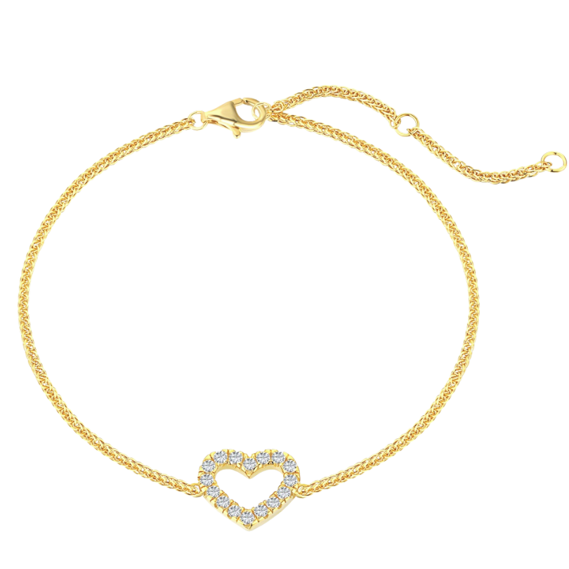 Bransoletka serce ze srebra 925 | Elegancki design 0,016 kg 0