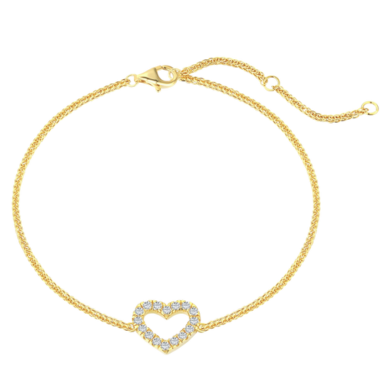 Bransoletka serce ze srebra 925 | Elegancki design 0,016 kg 0