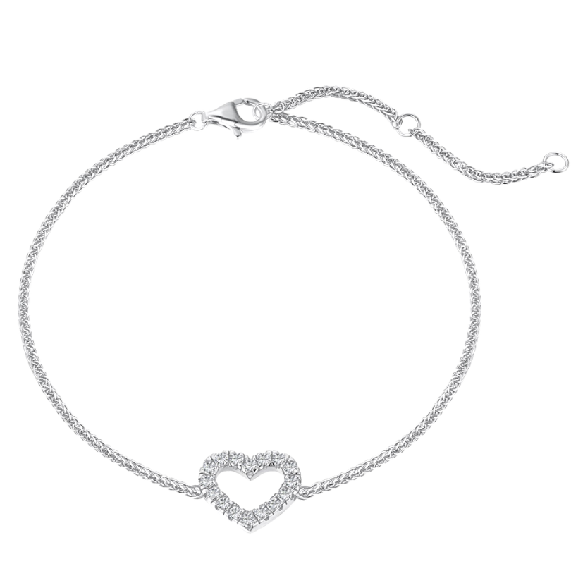 Bransoletka serce ze srebra 925 | Elegancki design 0,016 kg 1