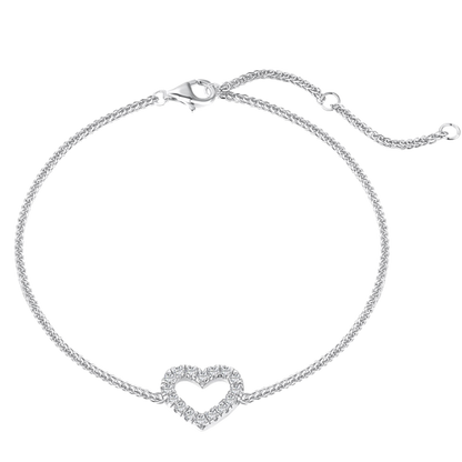 Bransoletka serce ze srebra 925 | Elegancki design 0,016 kg 1