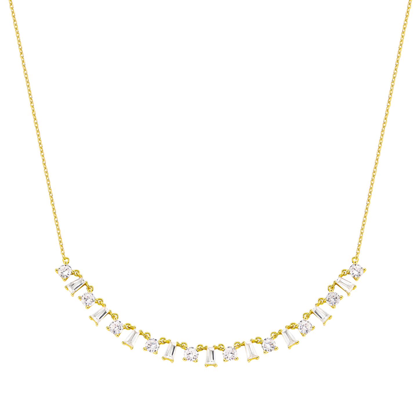 Dundee | Srebrny łańcuszek 925 z cyrkonią 5A 0