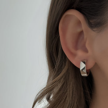 Geometric Hoops [Silver]