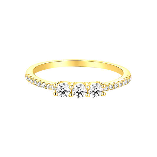 Filadelfia | Pierścionek ze srebra 925 z 18-karatowym złotem 0