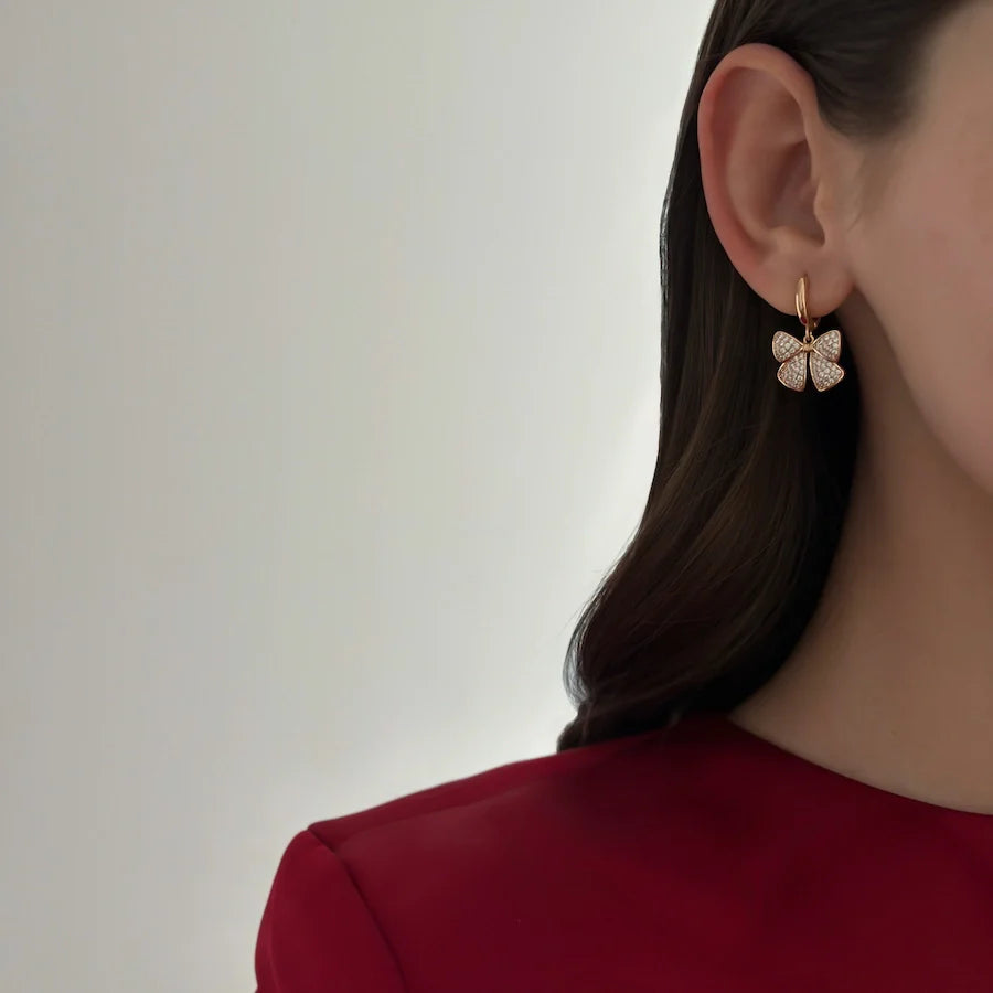 Shiny Bow Earrings