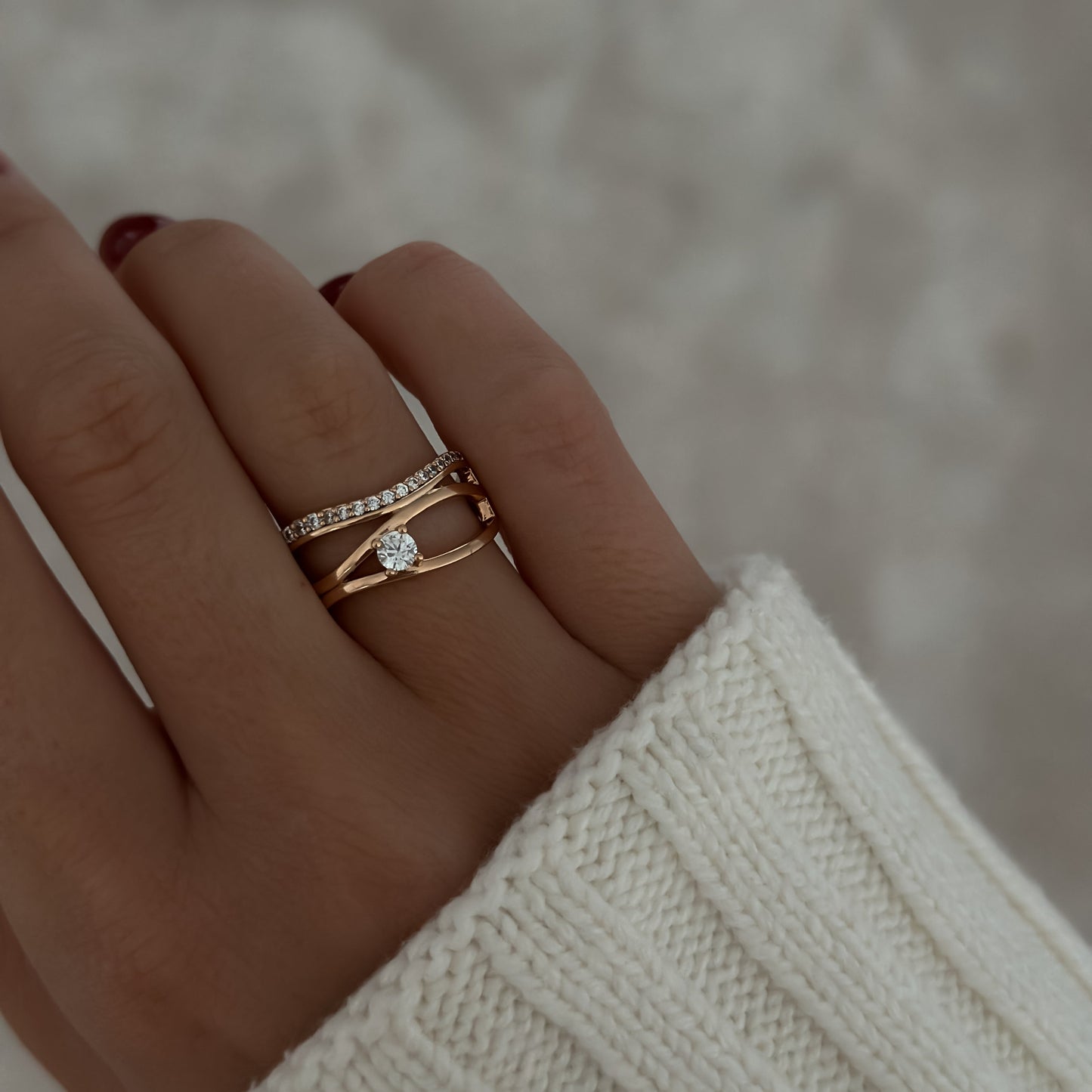 Triple Wavy Ring