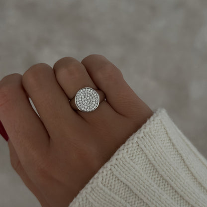 Bedazzle Signet Ring [Silver]