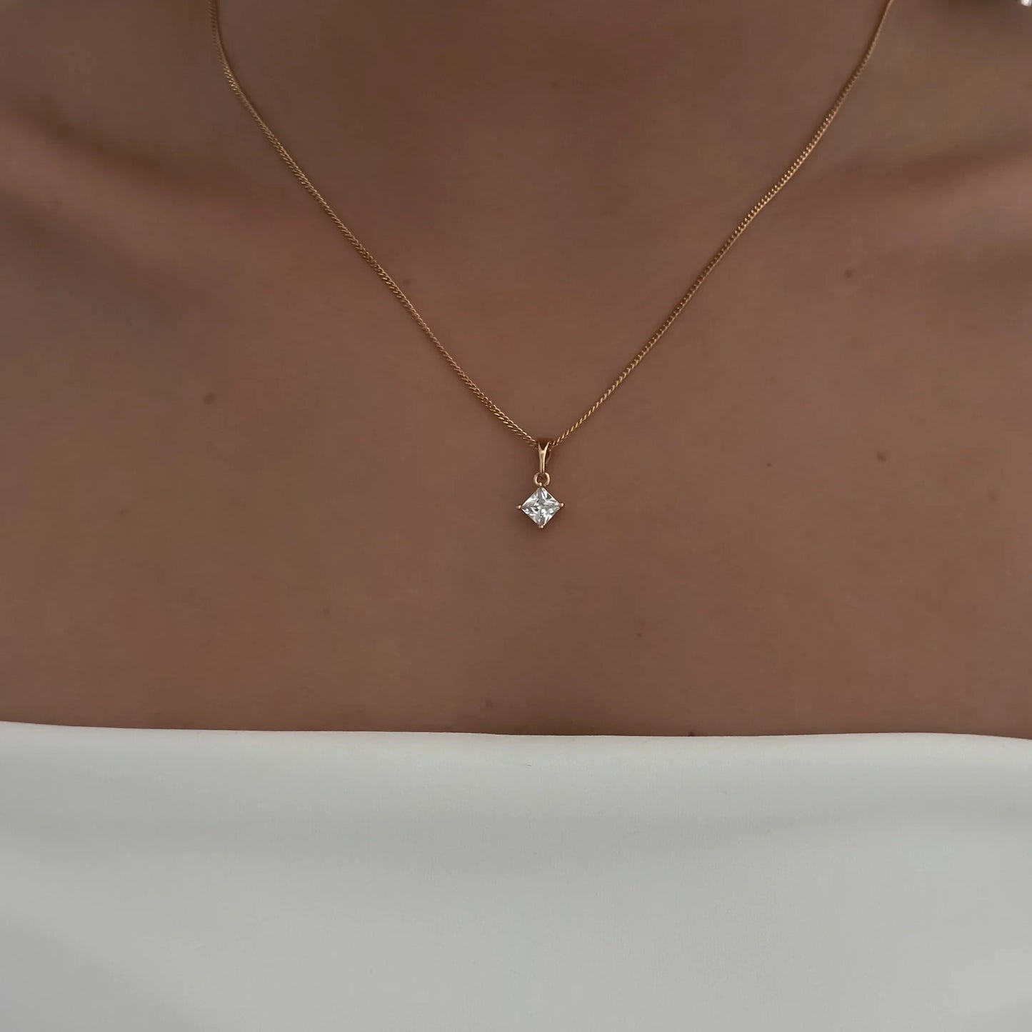 Crystal Tilt Necklace