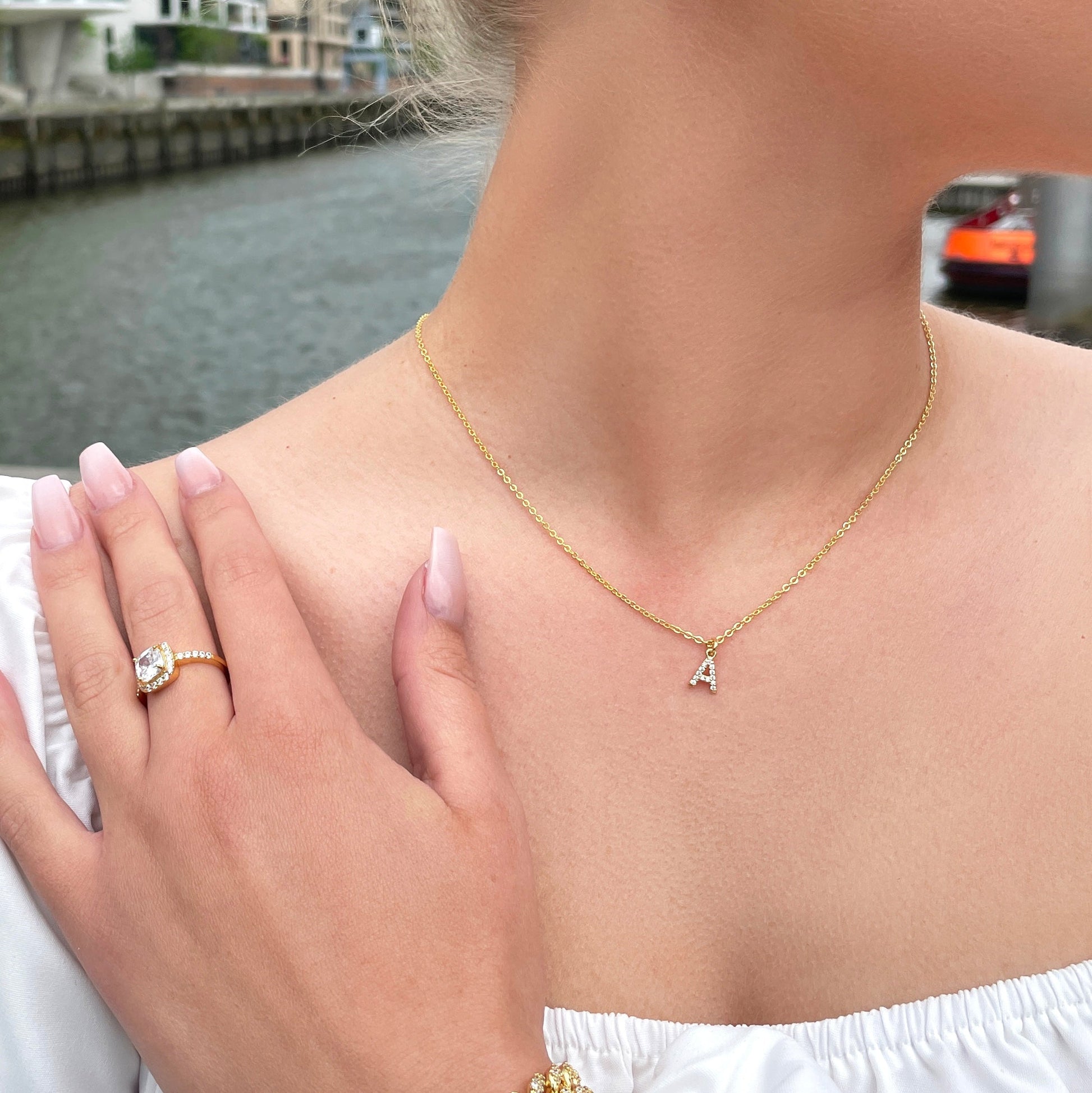 Jambi | Naszyjnik z literami, srebro 925 0,025kg 2