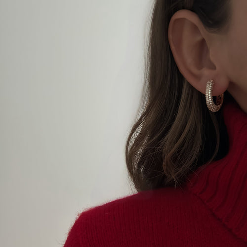 Pave Midi Hoops