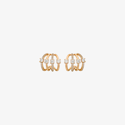 Faux Quadruple Diamond Studs