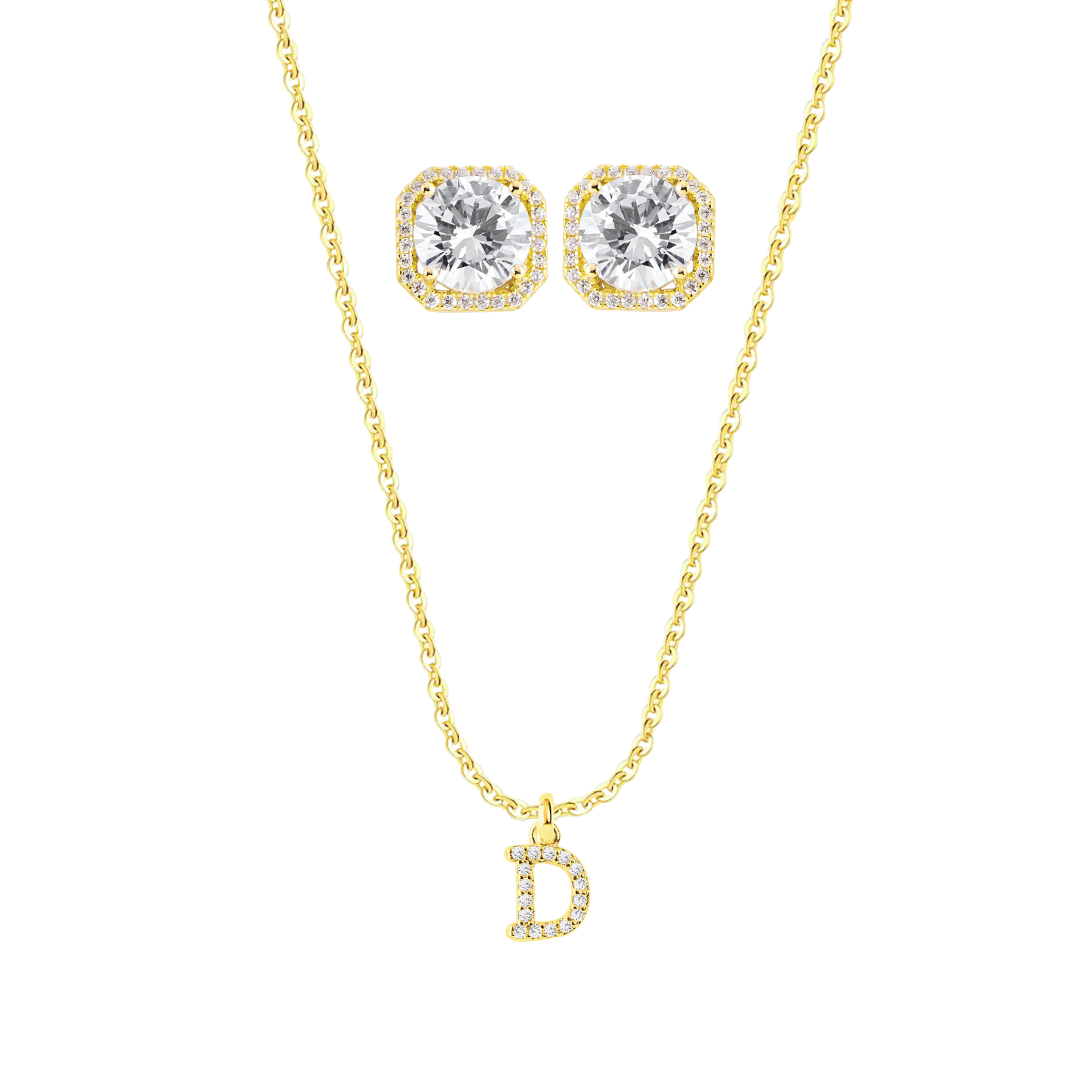 Kolczyki Ateny + Naszyjnik Jambi | Zestaw srebra 925 0,01kg 0